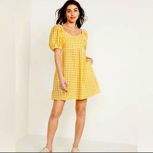 Old Navy Fit & Flare Puff Sleeve Dress